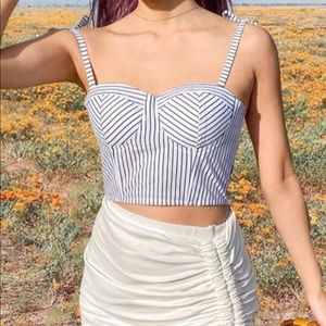Revolve Superdown padded crop top Worn once